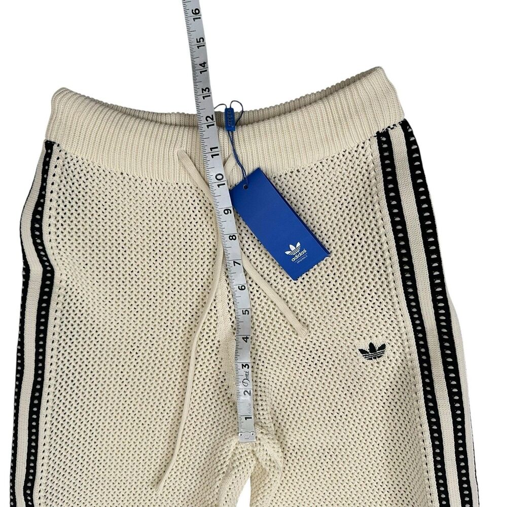 Adidas Originals Women's Premium Crochet Track Joggers, Cream, JD1080 - Picture 7 of 10